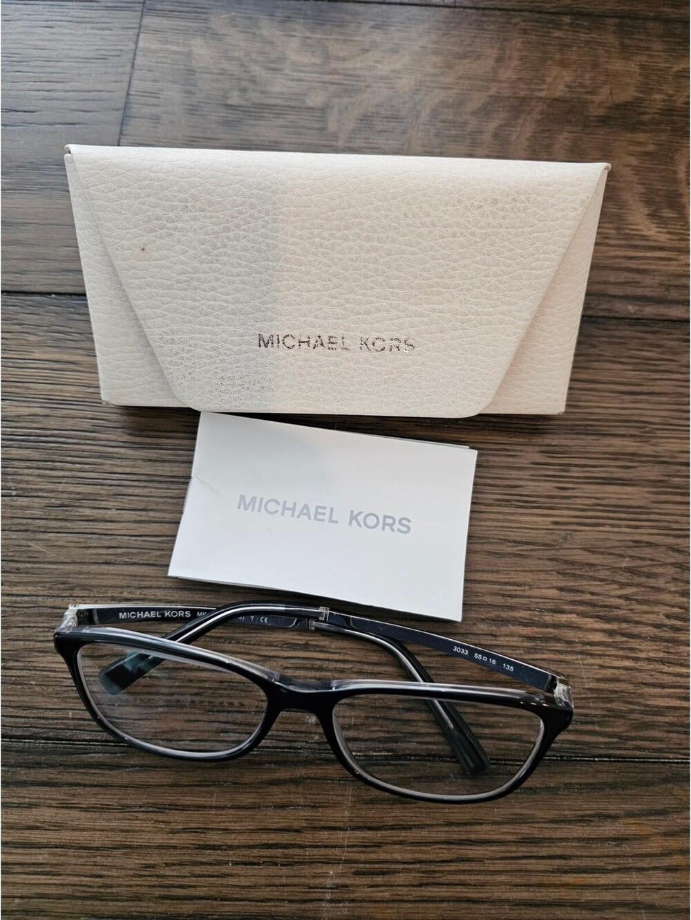 Michael Kors MK4017 Nevis 3033 Black Square Eyeglasses Frame 55-16 135